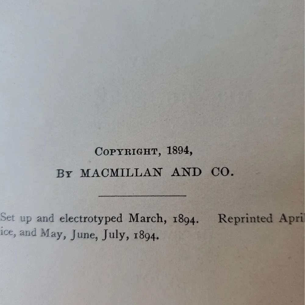 Mrs. Humphry Ward Marcella Vol II HC Macmillan NY 1894 English Rare Antique book